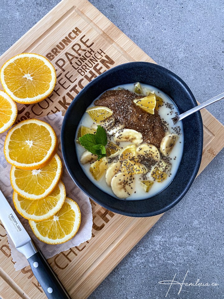 Amarant cu portocala si banana pentru micul&nbsp;dejun